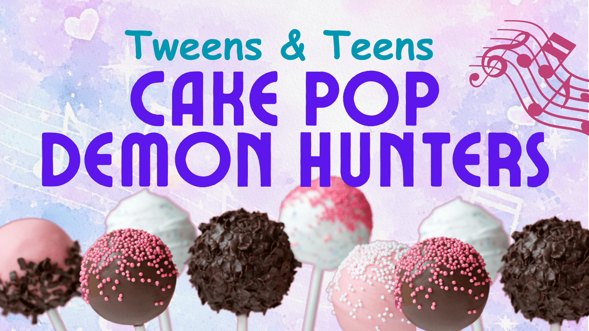 Tween and teen cake pop demon hunters program at the library.