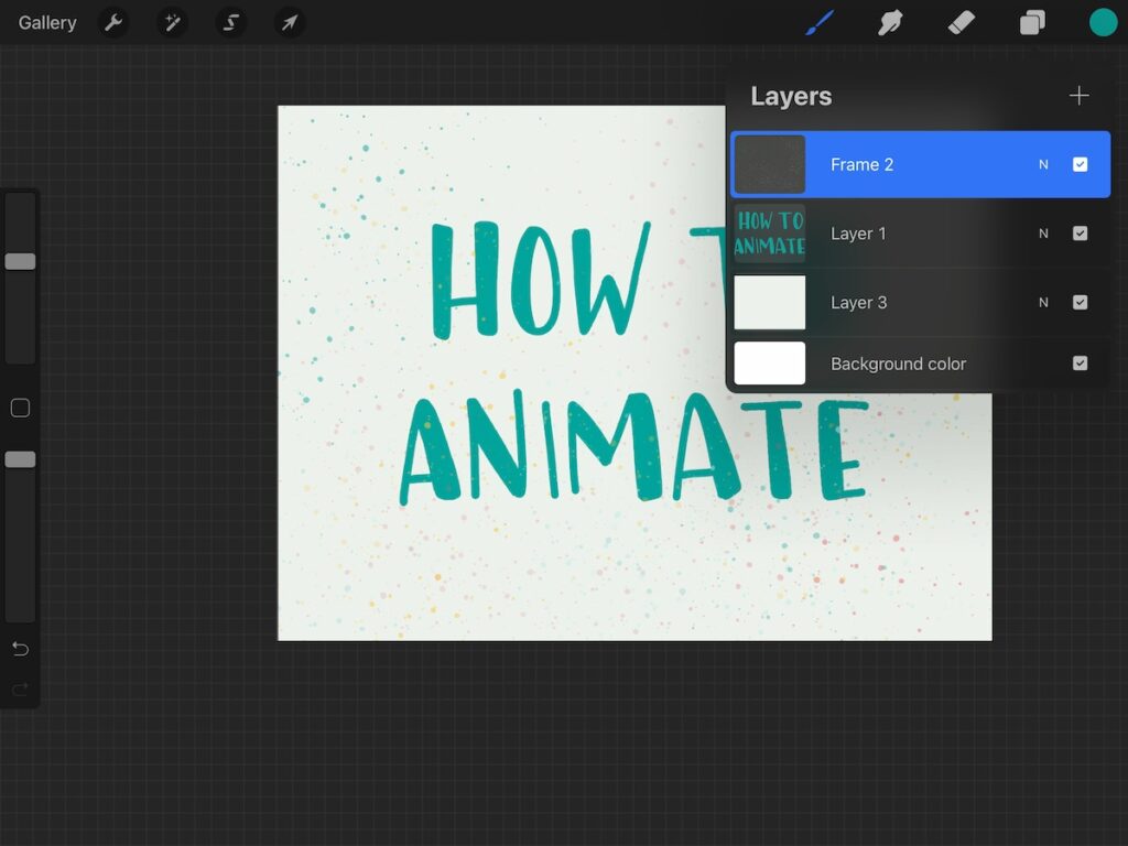 How to animate on procreate