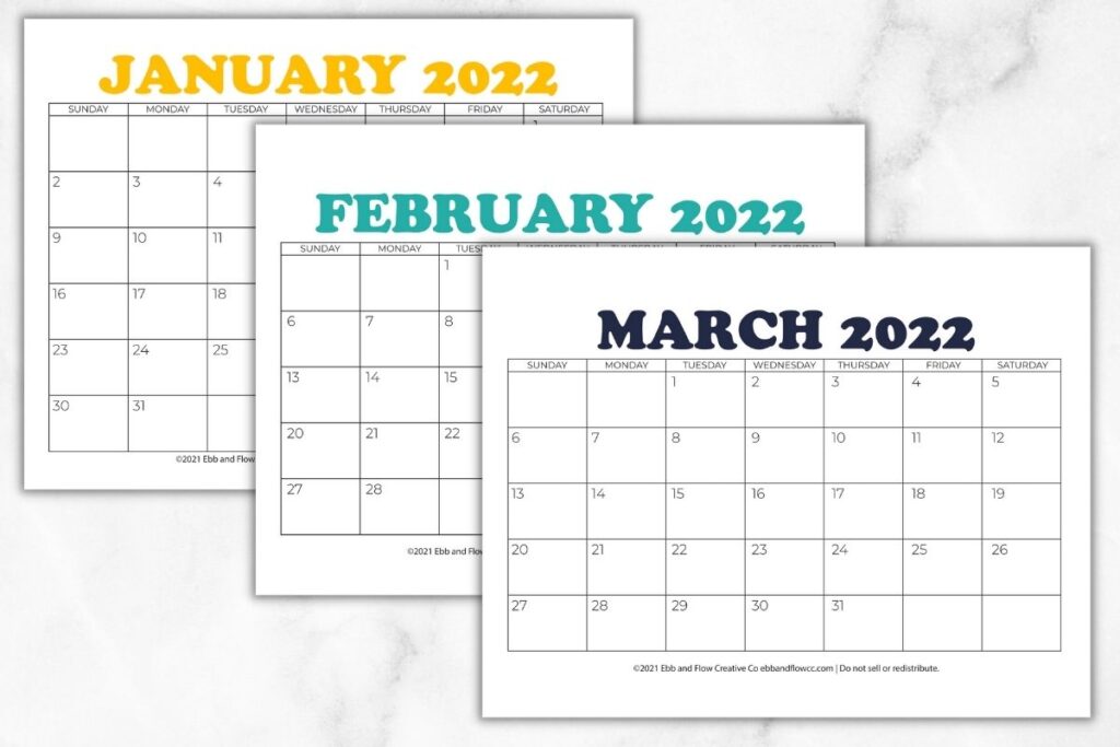 printable calendar for 2022 ebb and flow creative co
