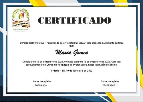 Certificado de Curso