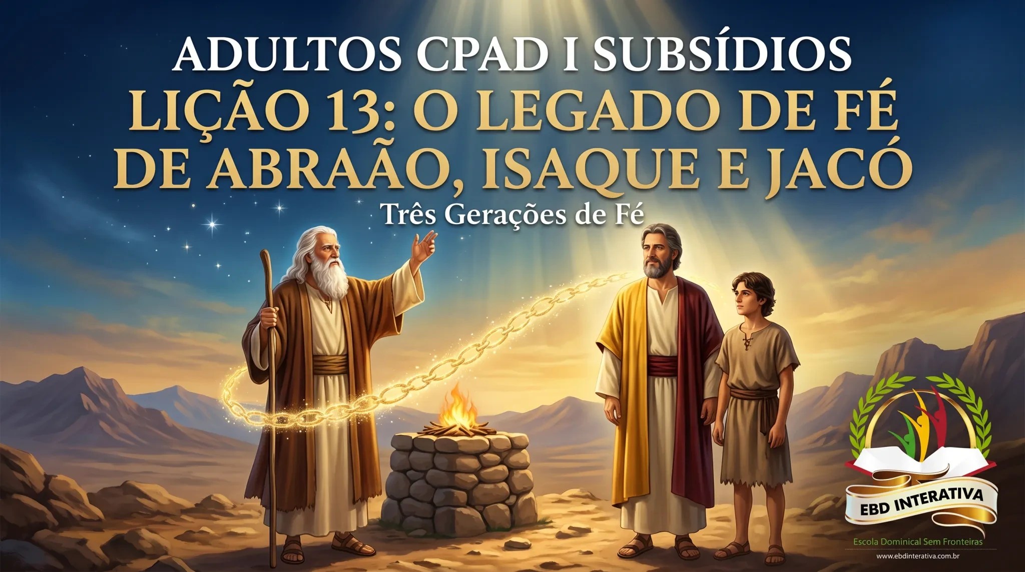 💻 Subsídio CPAD • Lição 13: O legado de fé de Abraão, Isaque e Jacó