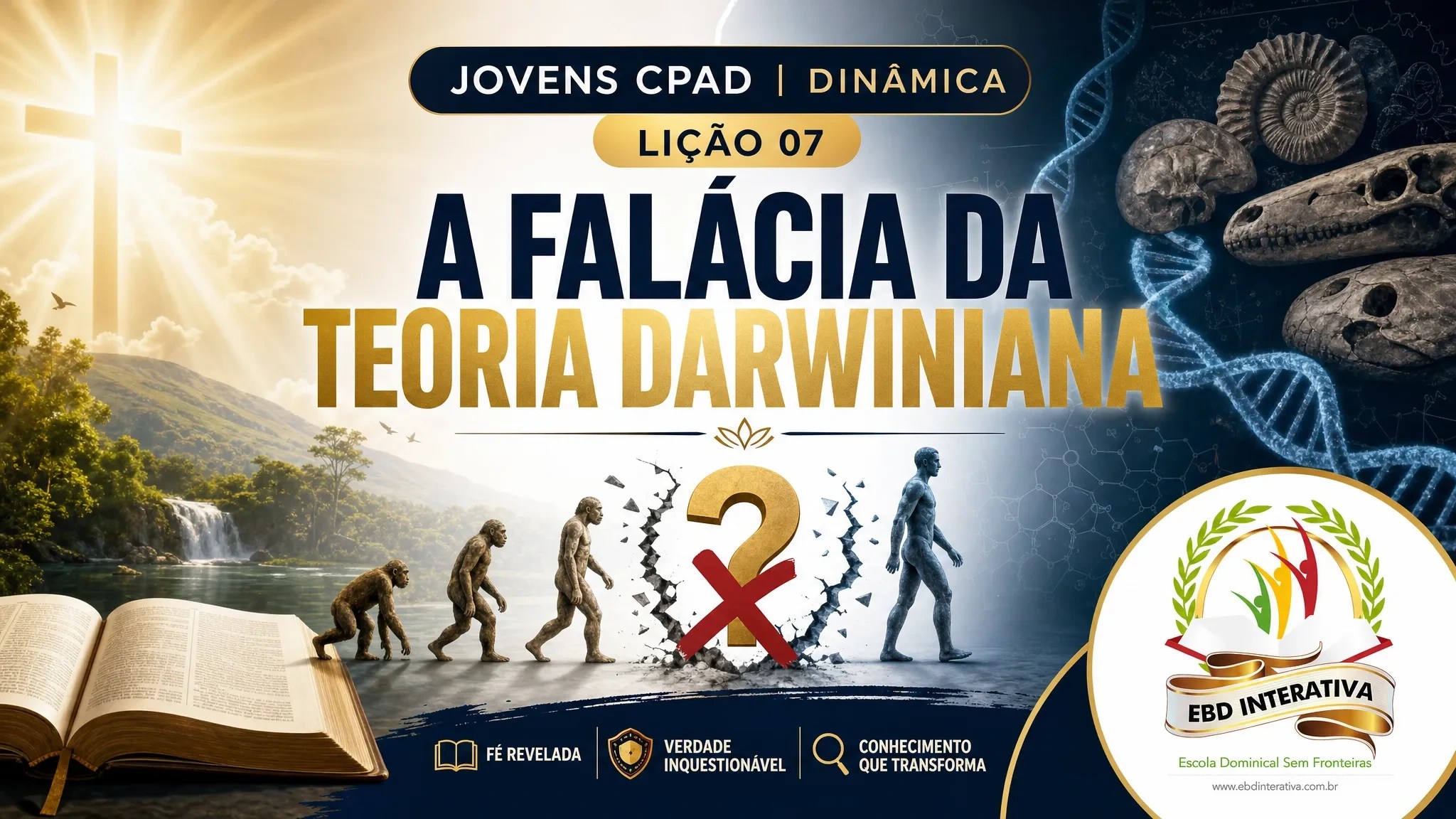 Desmascarando Darwin na EBD I Fé sob Ataque na Faculdade? Lição 7 - Jovens
