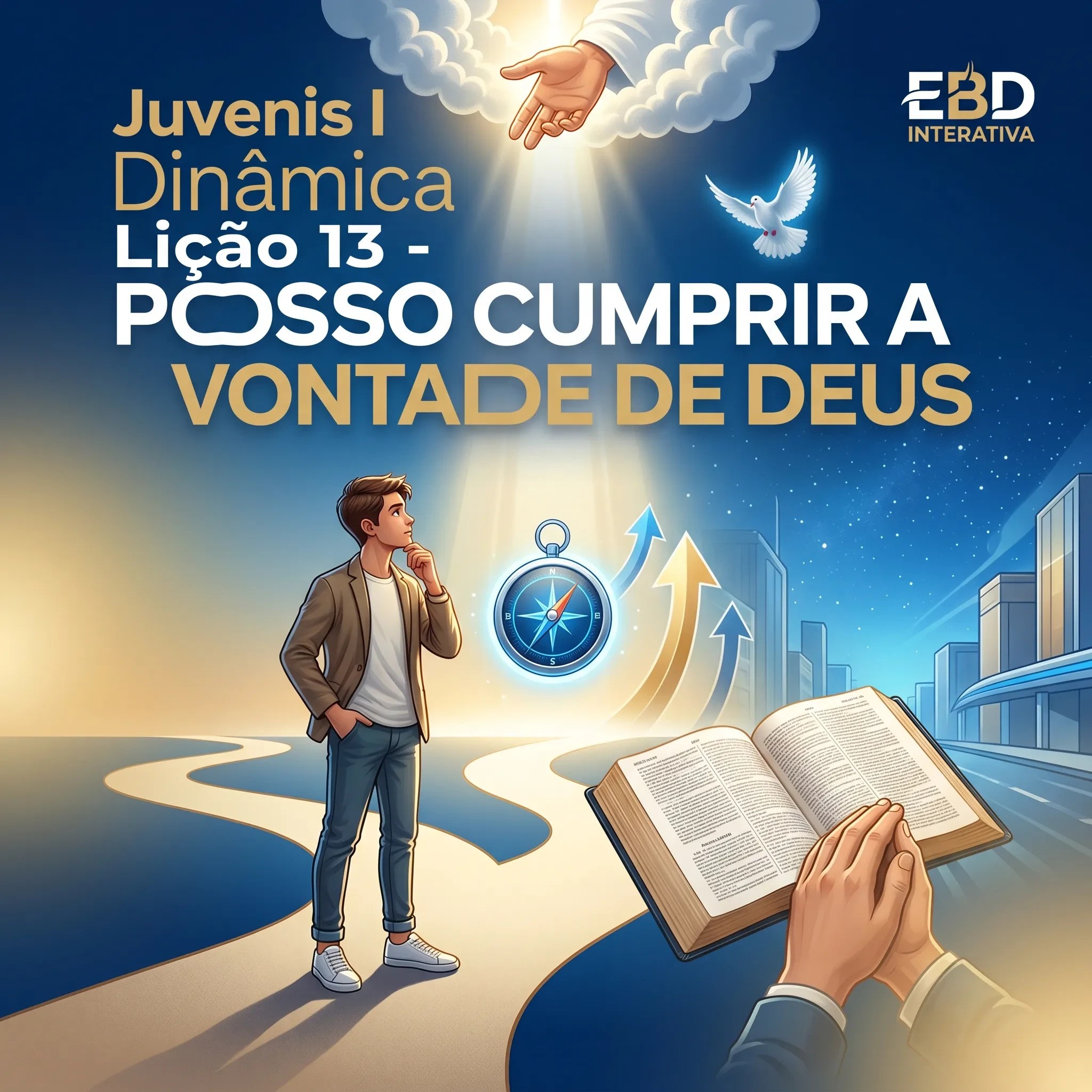 Lição 13 - POSSO CUMPRIR A VONTADE DE DEUS 🖼️ Juvenis I Plano de Aula + Dinâmica