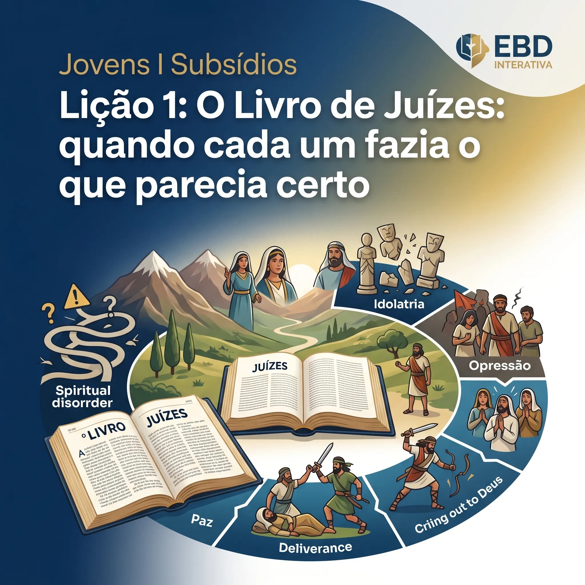 Lição 1: O Livro de Juízes: quando cada um fazia o que parecia certo I Jovens (Subsídio Inédito)