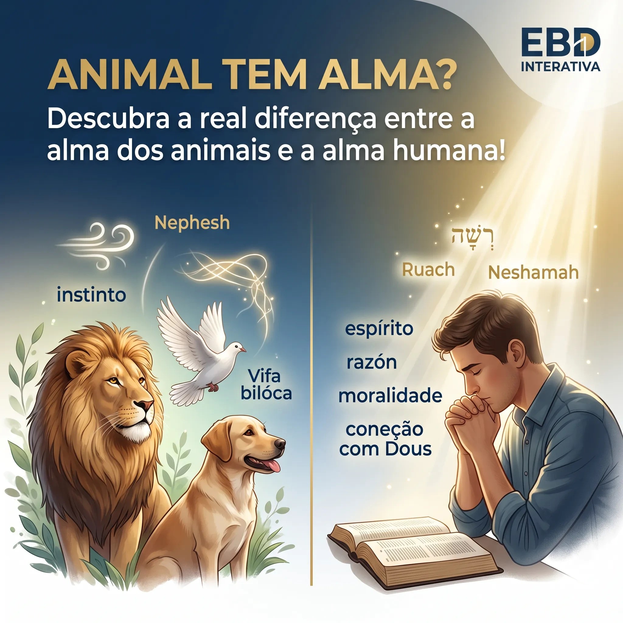🚨 ANIMAL TEM ALMA? Descubra a real diferença entre a alma dos animais e a alma humana! 👇