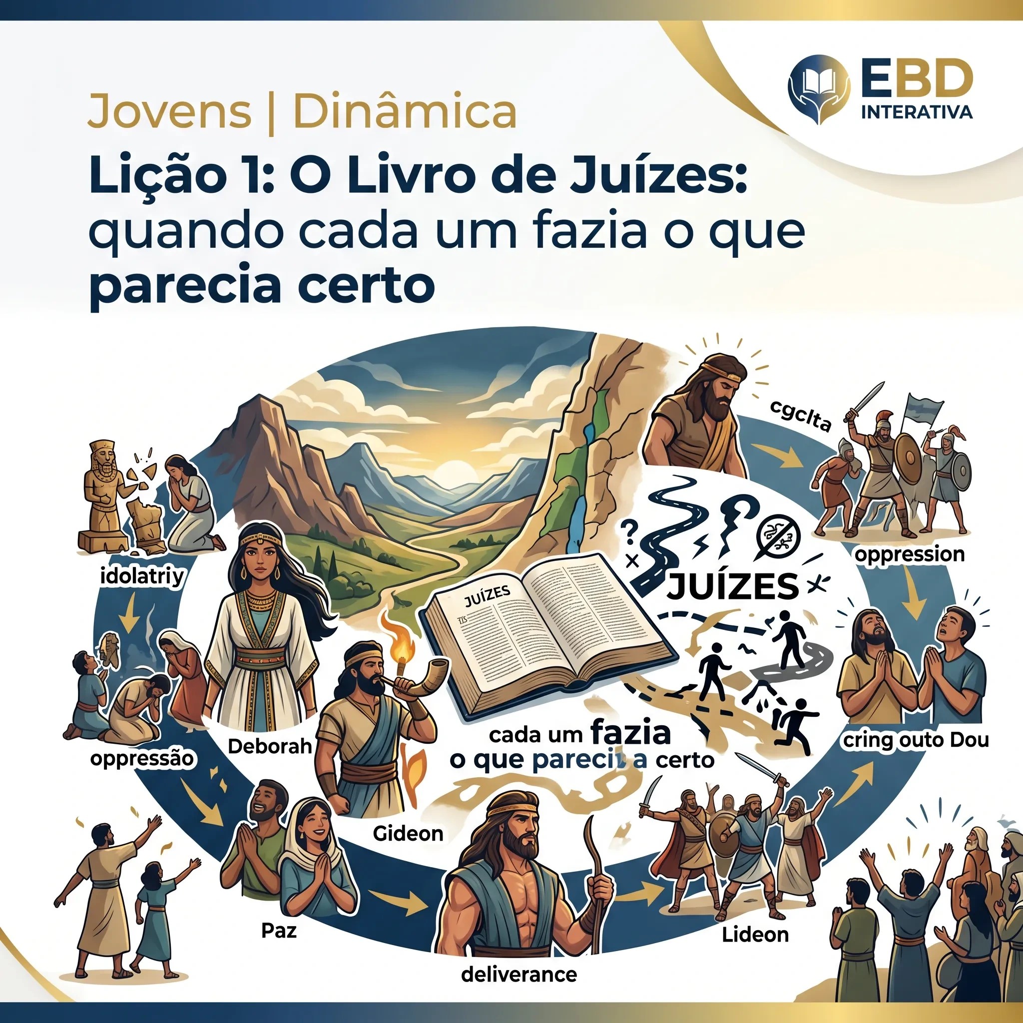 Lição 1: O Livro de Juízes: quando cada um fazia o que parecia certo 📱 Plano de Aula + Dinâmica
