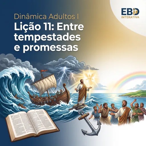 Dinâmica Lição 11: Entre tempestades e promessas ⚓ Adultos
