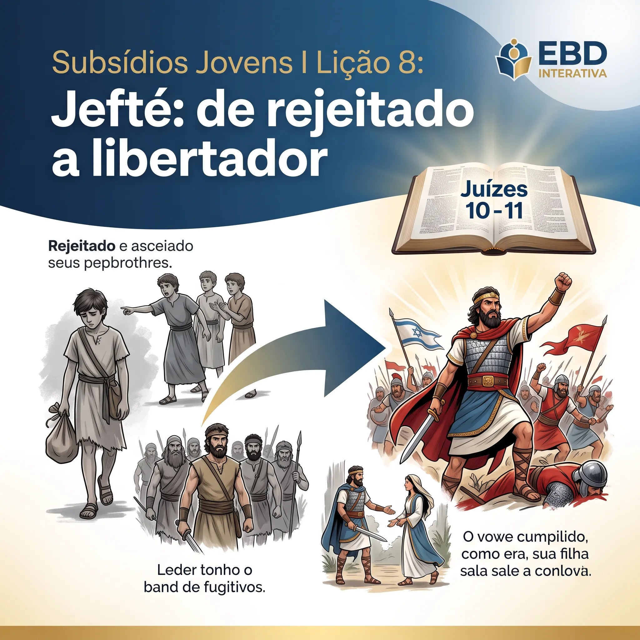Dinâmica Lição 8: Jefté: de rejeitado a libertador (Jovens I Plano de Aula)