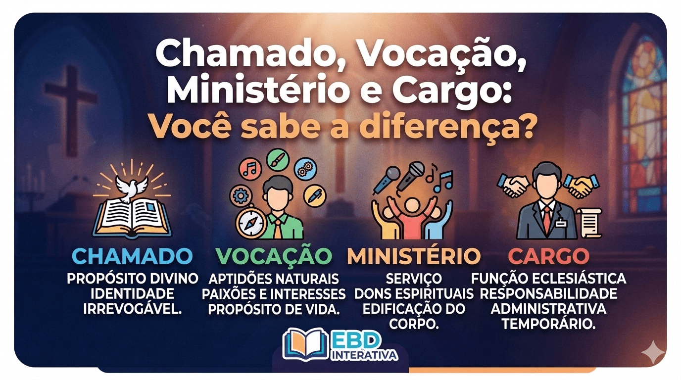Chamado, Vocação, Ministério e Cargo: Você sabe a diferença?