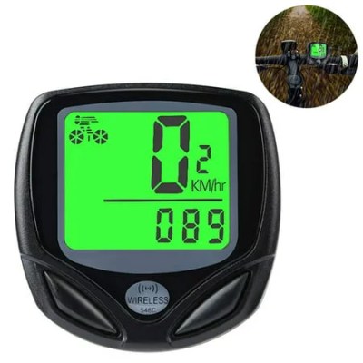 Bicycle Speedometer and Odometer Wireless Waterproof Cycle Bike Computer with LCD Display & Multi-Functions