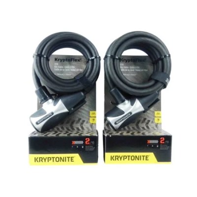 Kryptonite KryptoFlex 1218 6 ft Key Cable w/ FlexFrame-C bracket 2-Pack