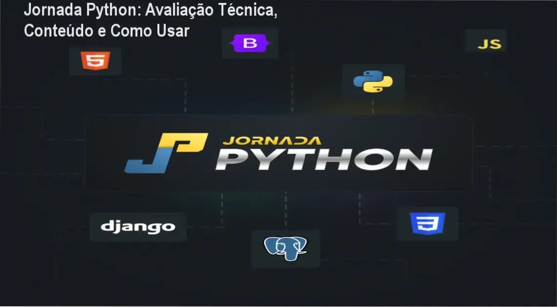 Tela do curso Jornada Python mostrando módulos de Python, Django e APIs REST