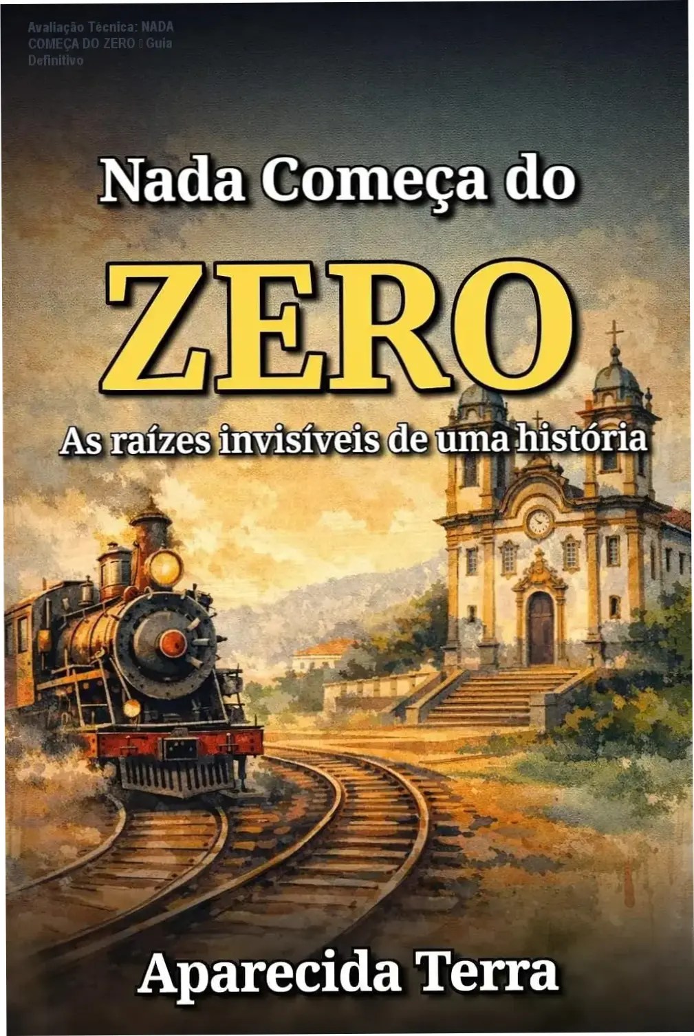Capa do ebook NADA COMEÇA DO ZERO mostrando raízes invisíveis de uma história