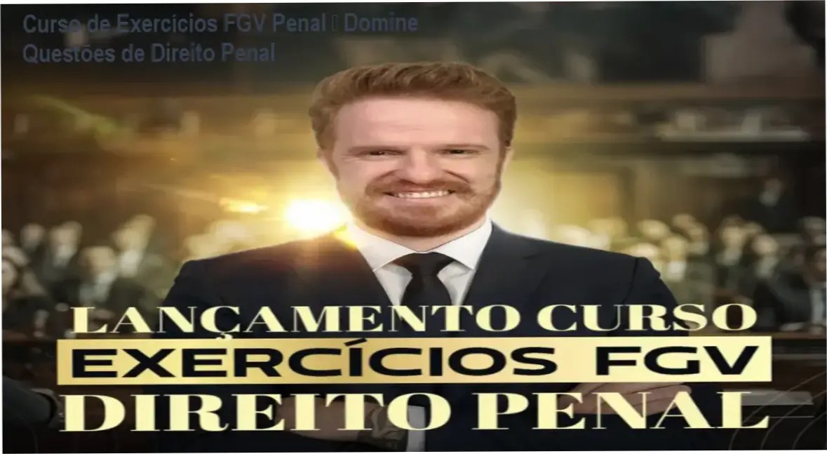 Capa do Curso de Exercícios FGV Penal do Professor Rafael Cenoura Zanferdini