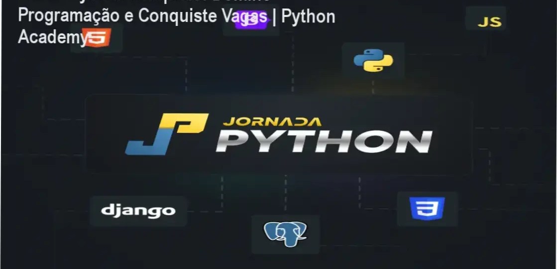 Image description: Complete Python course curriculum with Django REST Framework projects and interactive classes