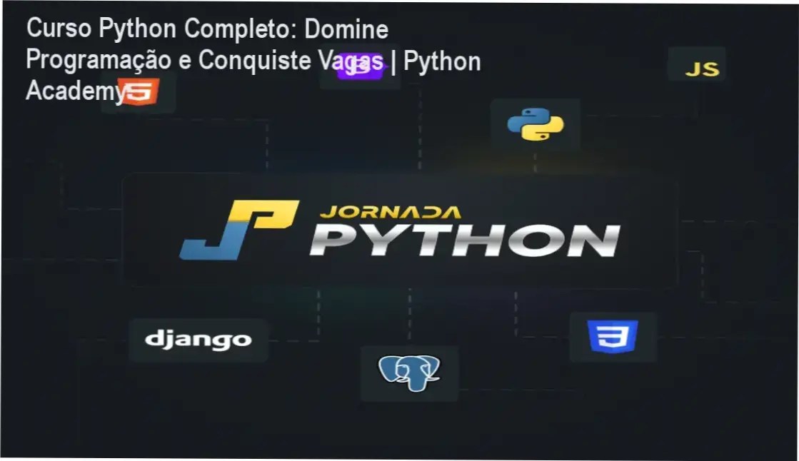Image description: Complete Python course curriculum with Django REST Framework projects and interactive classes