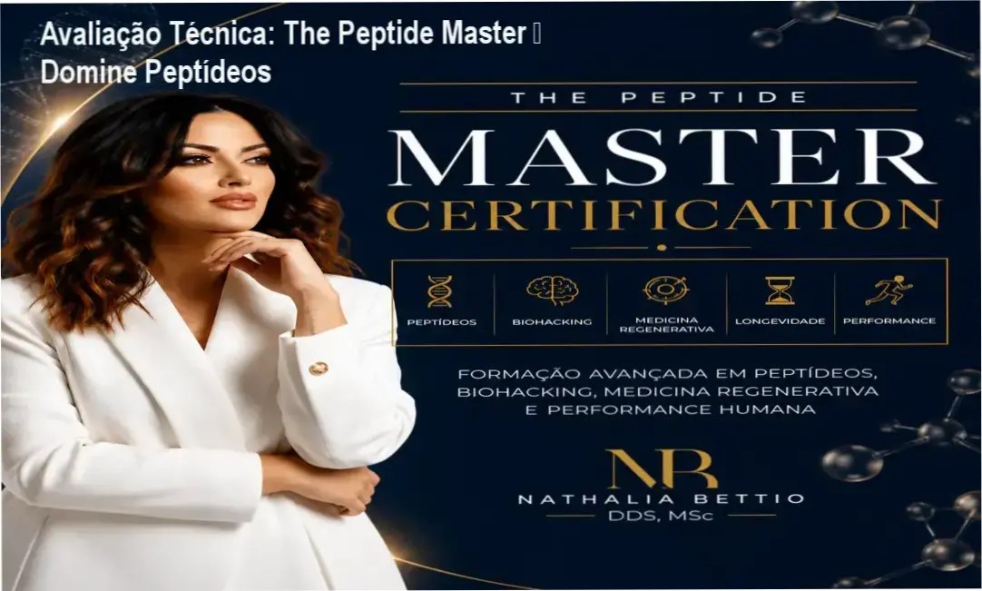 Capa do curso The Peptide Master Certification com Dra. Nathalia Bettio