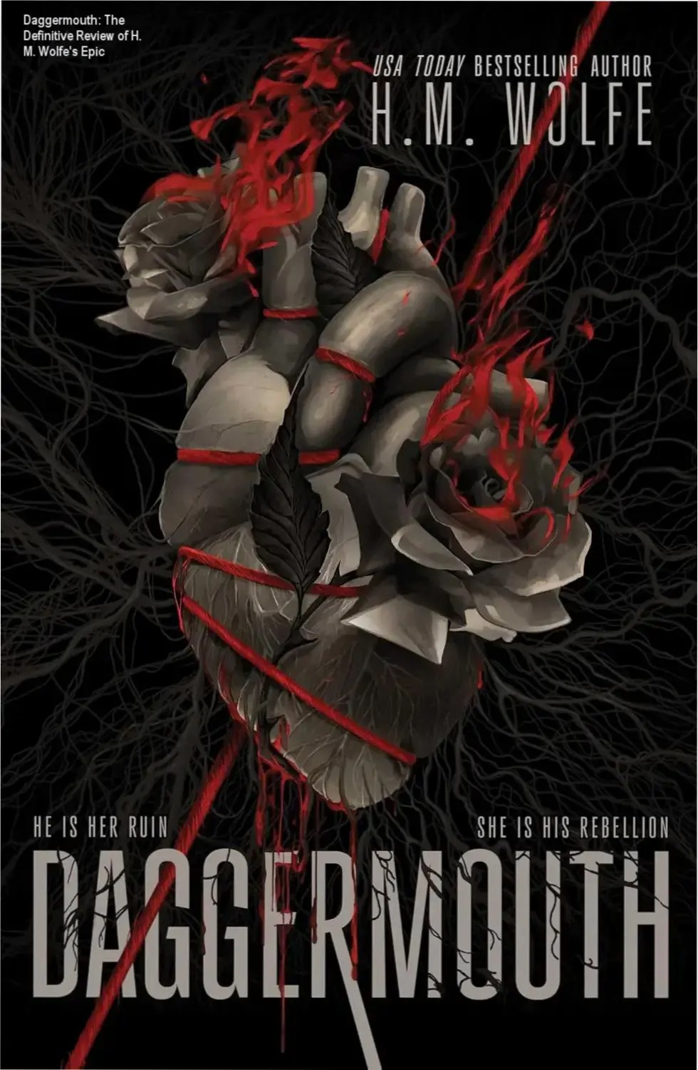 Daggermouth ebook cover depicting a high-stakes dystopian romance setting