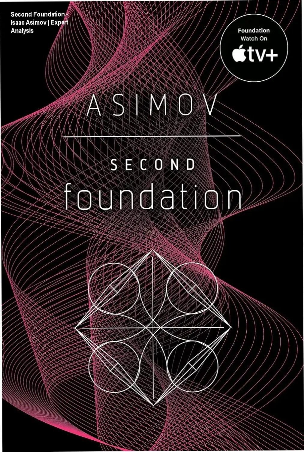 Digital cover of Second Foundation by Isaac Asimov featuring galactic elements