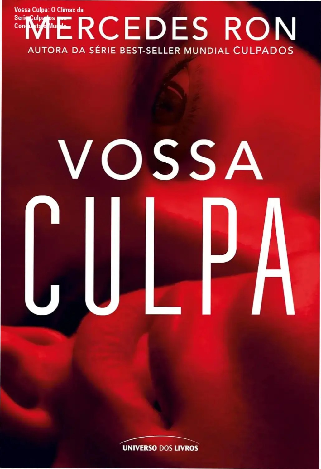 Capa do livro Vossa Culpa, quarta edição da série Culpados, mostrando Nick e Noah em confronto emocional
