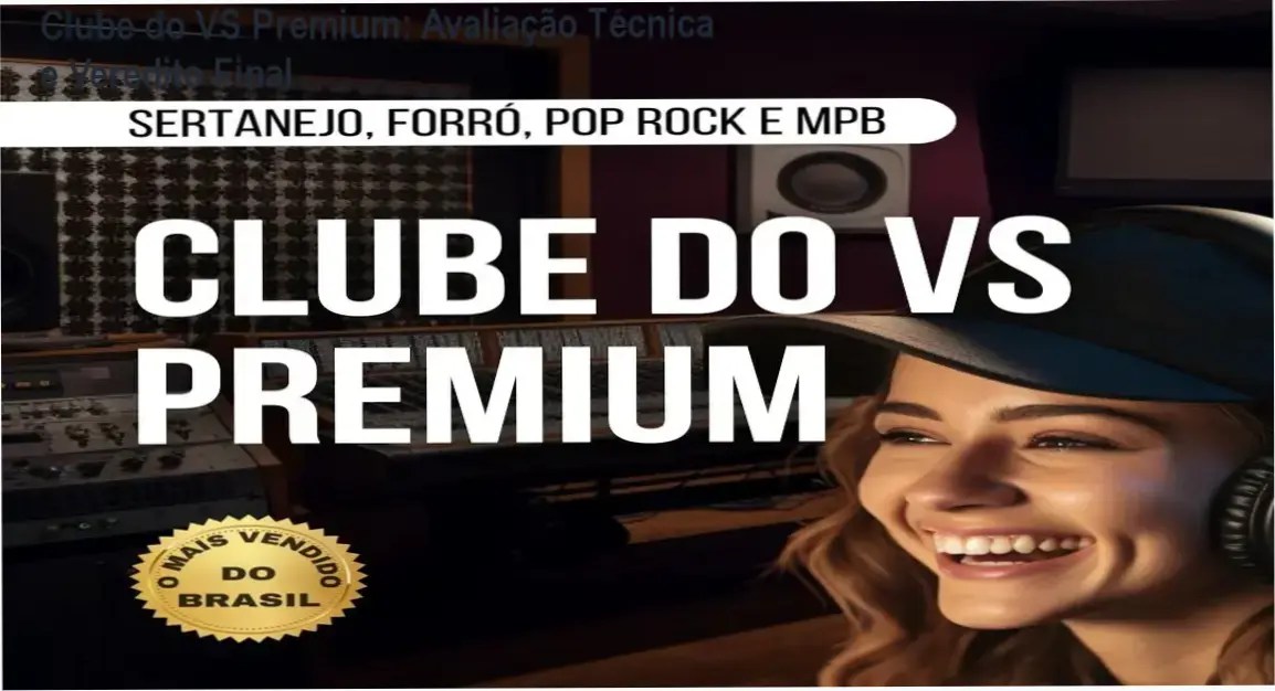 Interface da plataforma Clube do VS Premium com multitracks e curso de Reaper