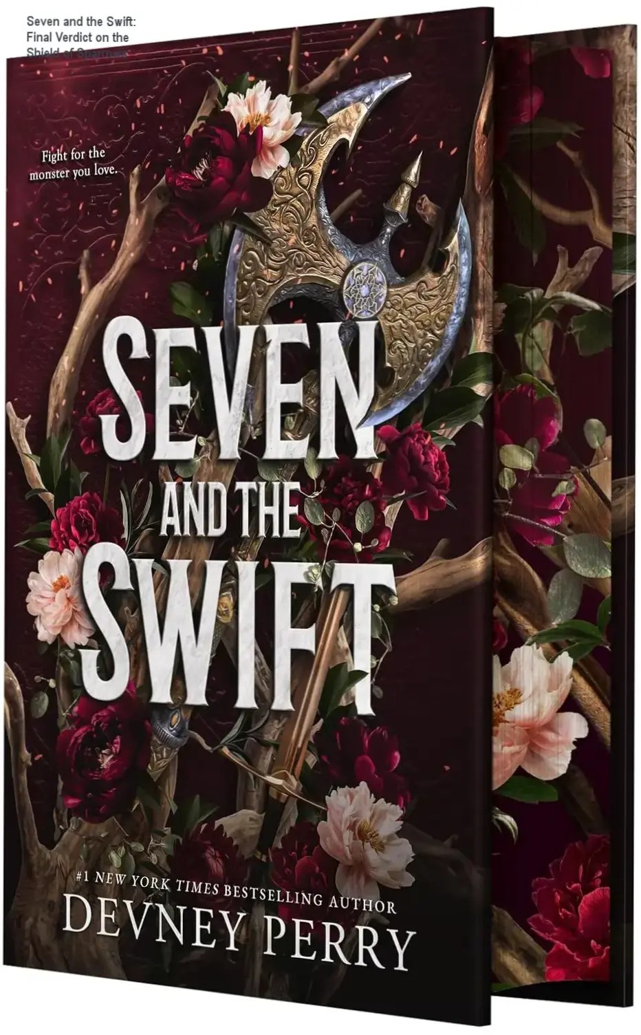 The hardcover edition of Seven and the Swift by Devney Perry, concluding the Shield of Sparrows series