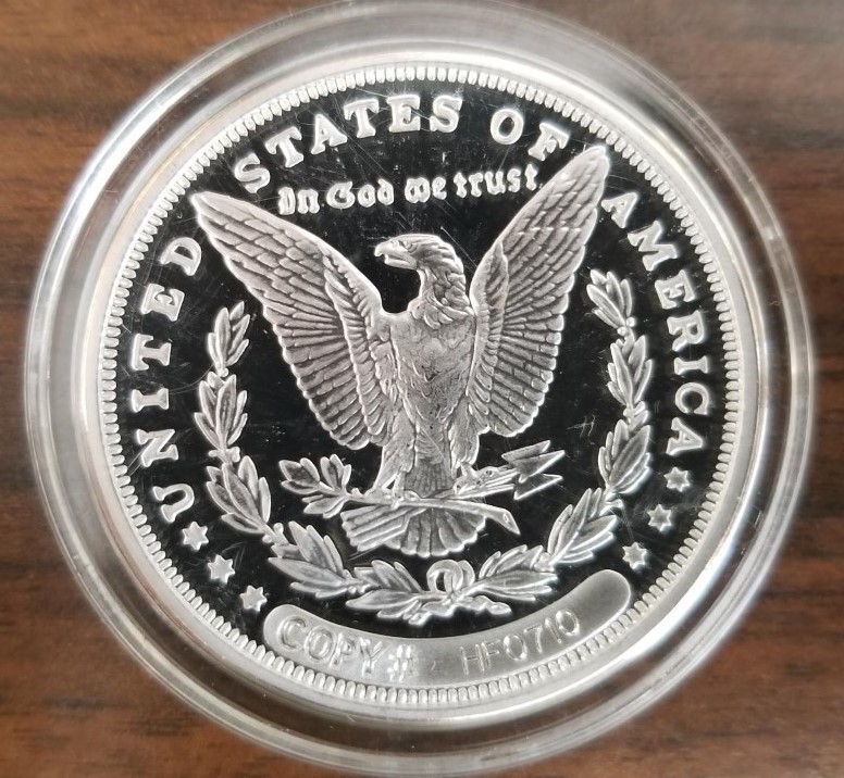 1878 Silver Dollar — Copy # HF0710 — In Plastic Case – Eborn Books