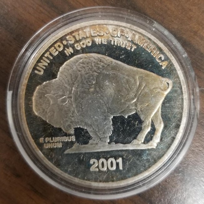 2001 Silver Buffalo / Indian Head Coin — Copy #BK5098 – Eborn Books