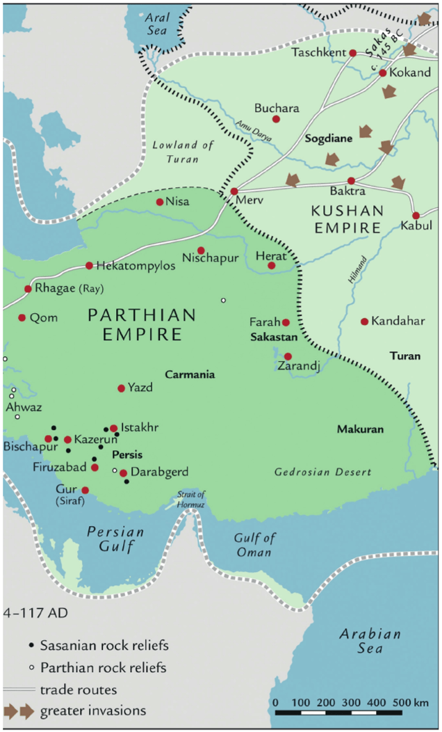 Parthian Empire Map Parthia Definition Kings Wars.