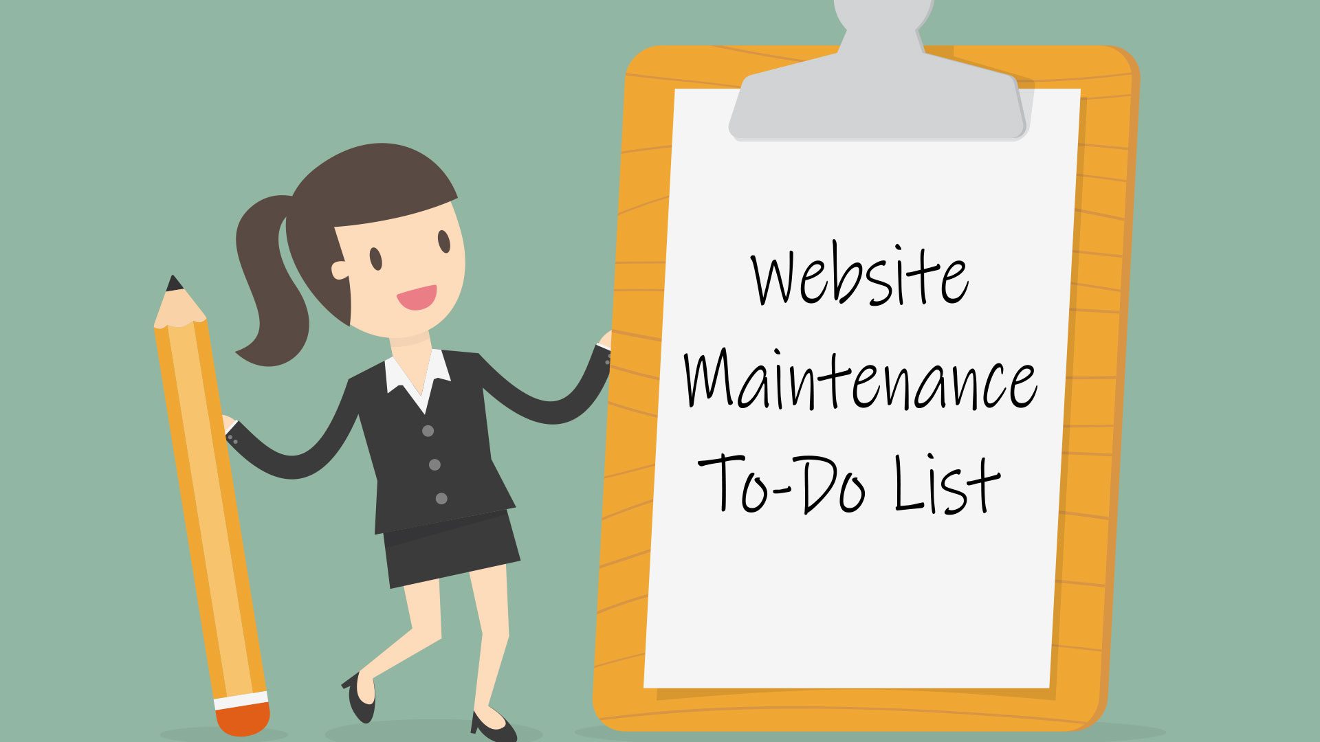 website maintenance list