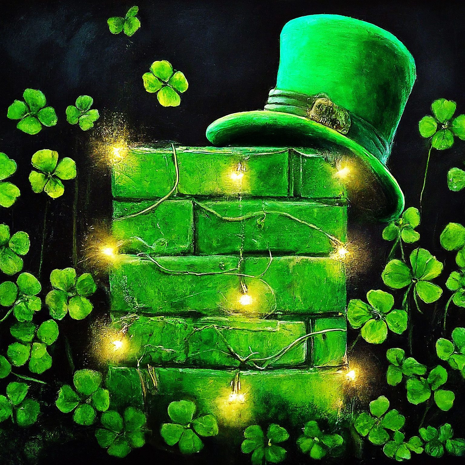 St. Patrick's Day green bricks