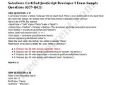 Practice Javascript Developer I Exam Online Questions Javascript