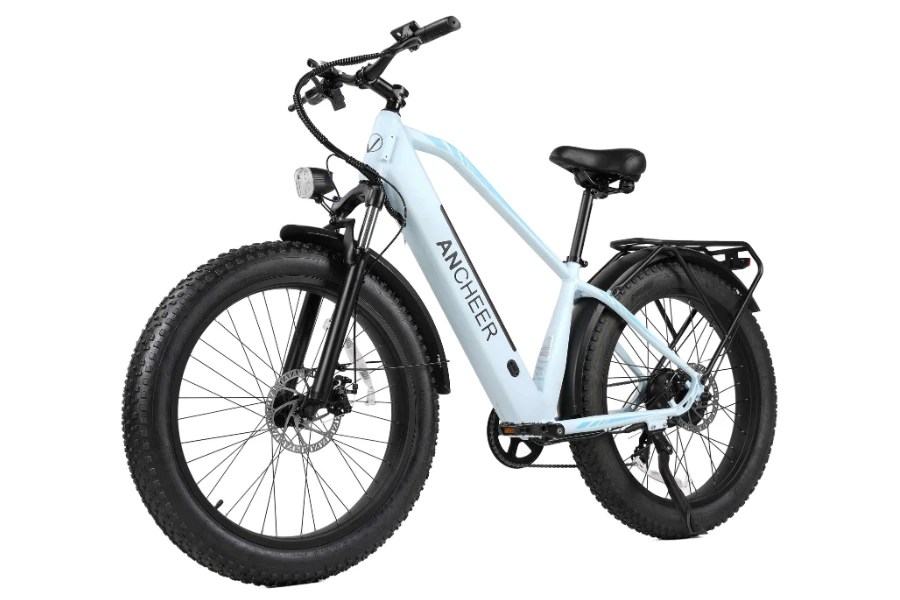 Ancheer RoverH - Stock Image - Blue Front Quarter View - eChargedBikes