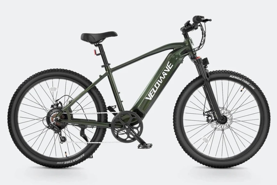 Velowave Ghost - Stock Image - Dark Green Right Profile View - eChargedBikes