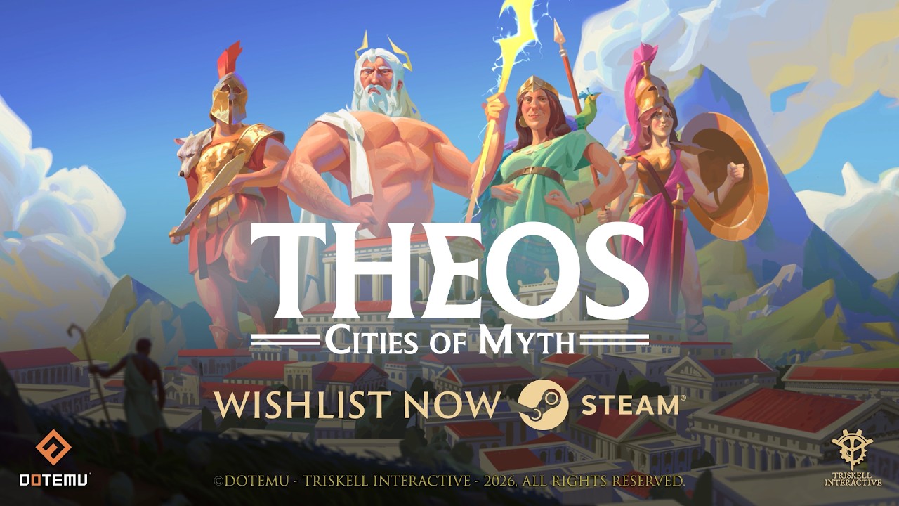 Dotemu annonce le city builder stratégique Theos: Cities of Myth, prévu sur PC en 2026