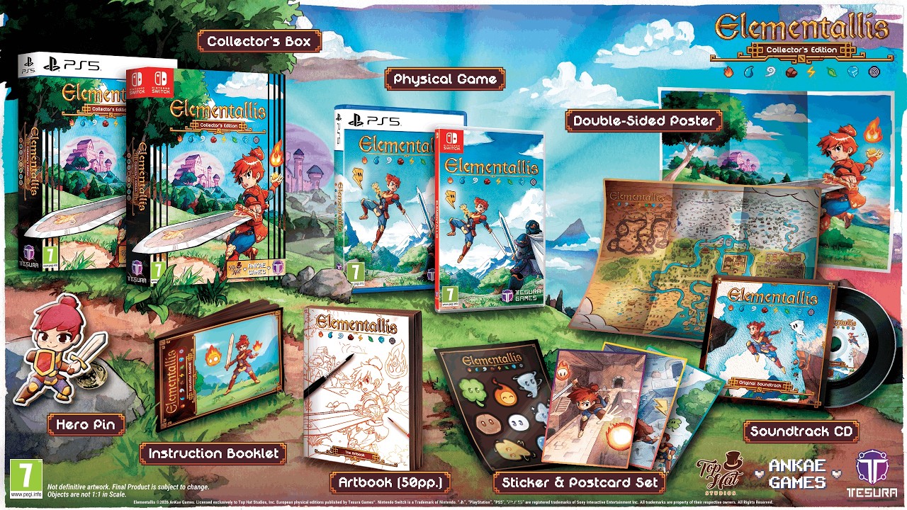 Maîtrisez les éléments dans elementallis, annoncé en éditions physiques standard et collector pour Nintendo Switch et PlayStation 5