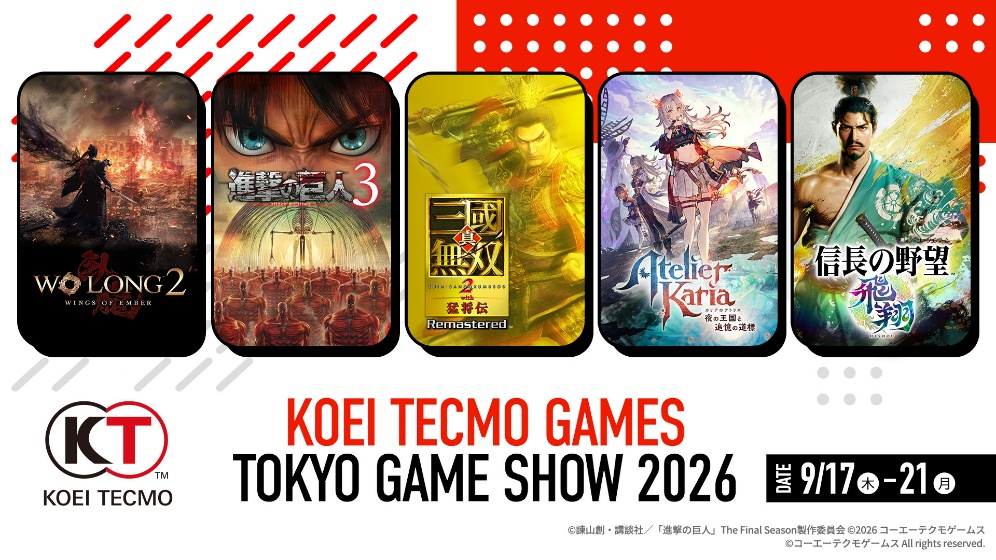Koei Tecmo annonce son programme pour le tokyo game show 2026