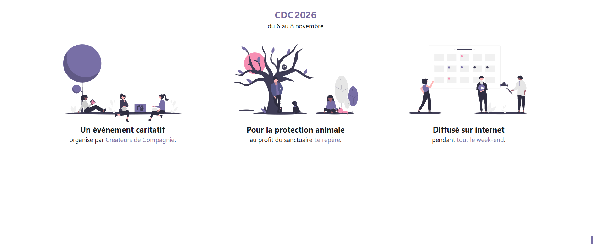 CDC2026 : un marathon caritatif sur Twitch pour sauver des animaux du 6 au 8 novembre