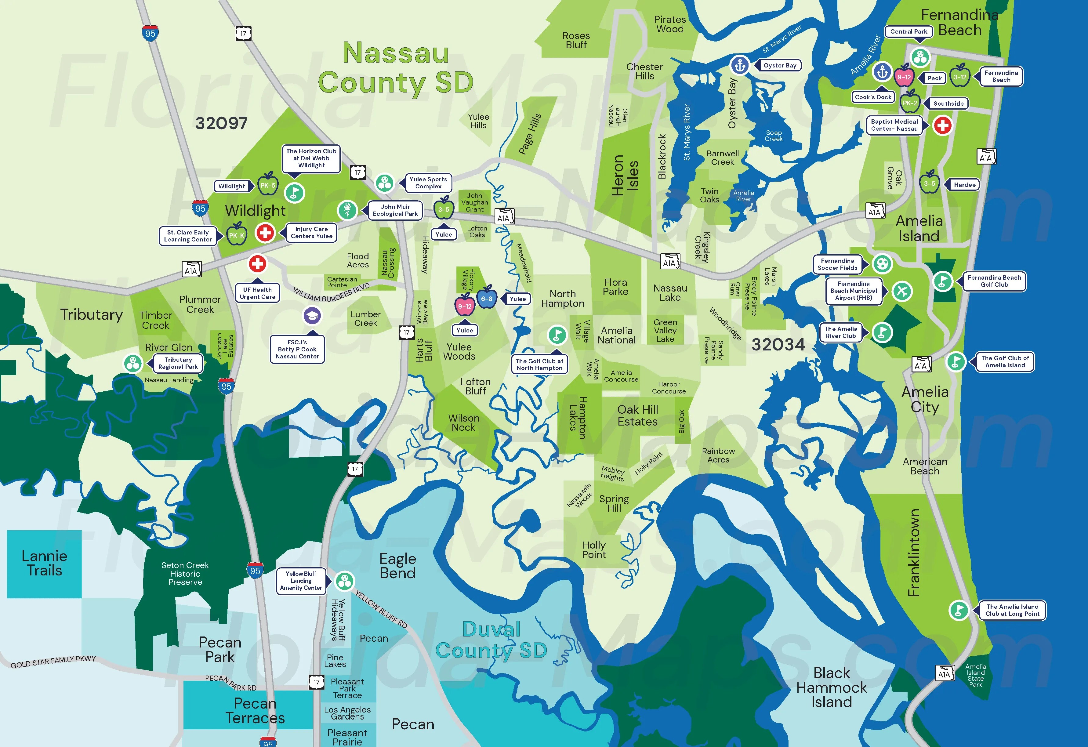 Yulee Maps Of Florida Maps Of Florida Yulee ISD 