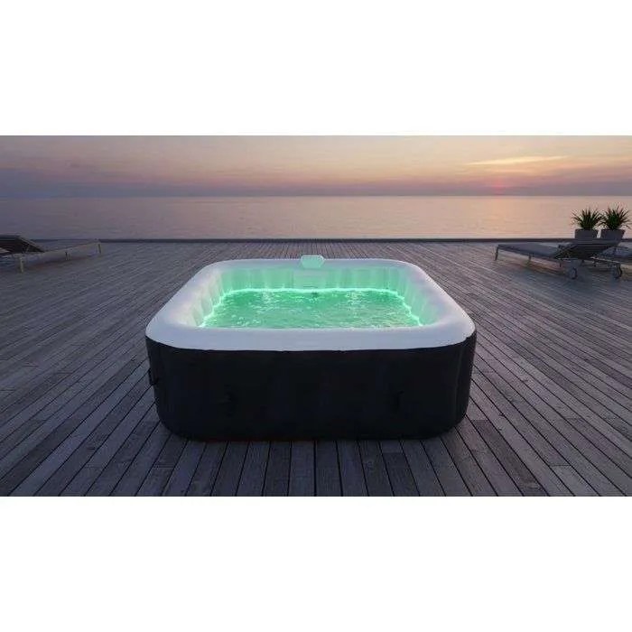 SUNSPA Square Opblaasbare Spa 6 plaatsen met ledstrip