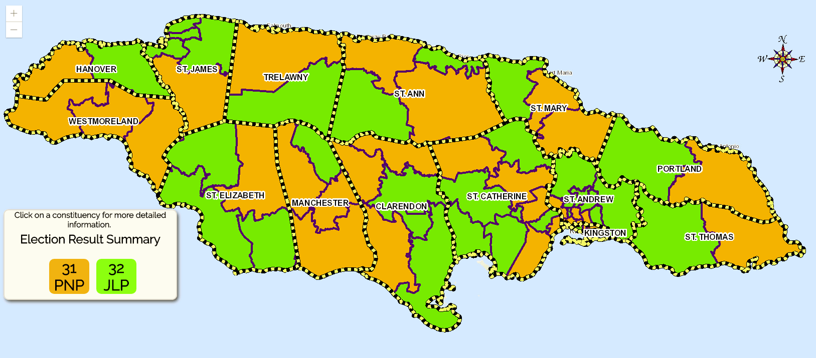 World Maps Library Complete Resources Maps Of Kingston Jamaica General Elections 