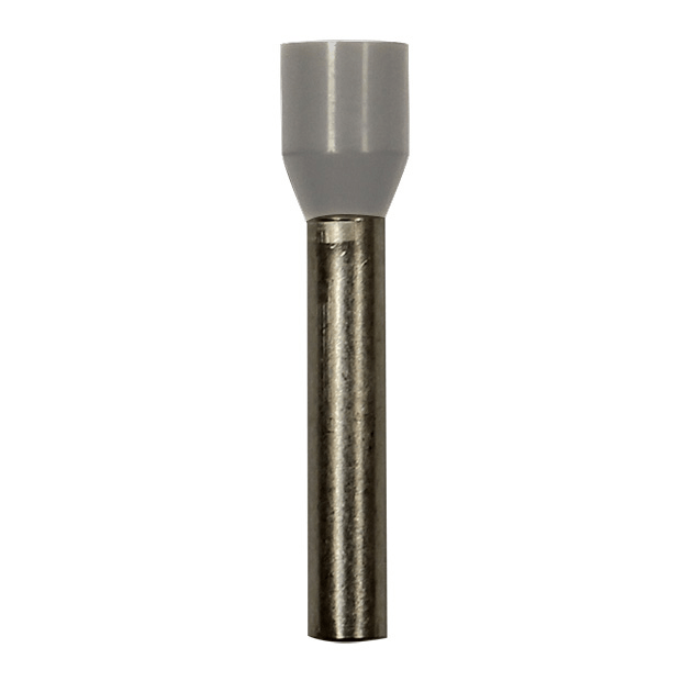 Wire Ferrule, Gray, AWG 12, 18 mm Barrel, 100 per bag