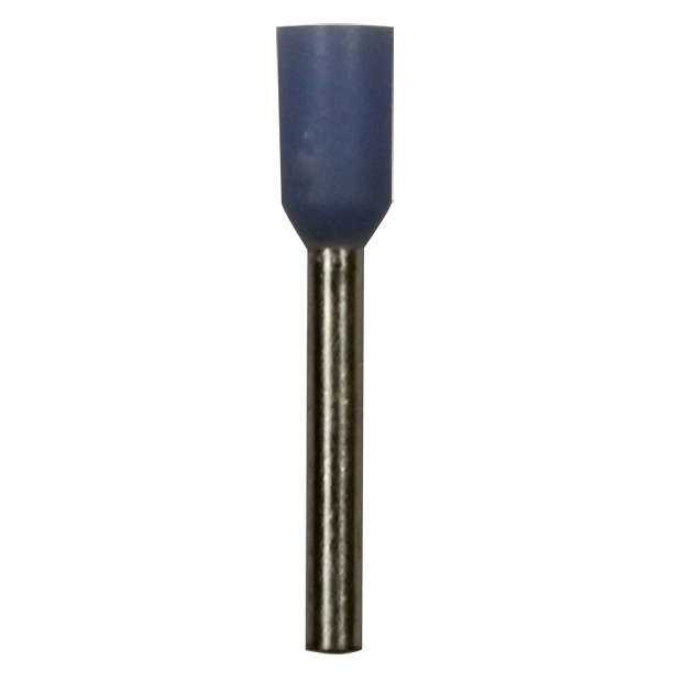 Wire Ferrule, Light Blue, AWG 24, 8mm Barrel, 500 per bag - Image 1