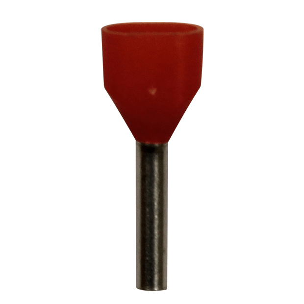 Wire Ferrule, Orange, Twin, AWG 20x2, 8mm Barrel, 500 per bag - Image 1