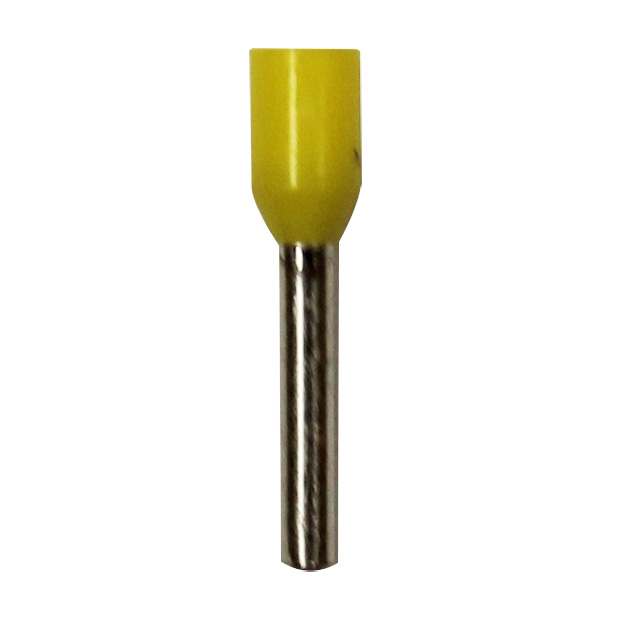 Wire Ferrule, Yellow, AWG 18, 10 mm Barrel, 500 per bag - Image 1