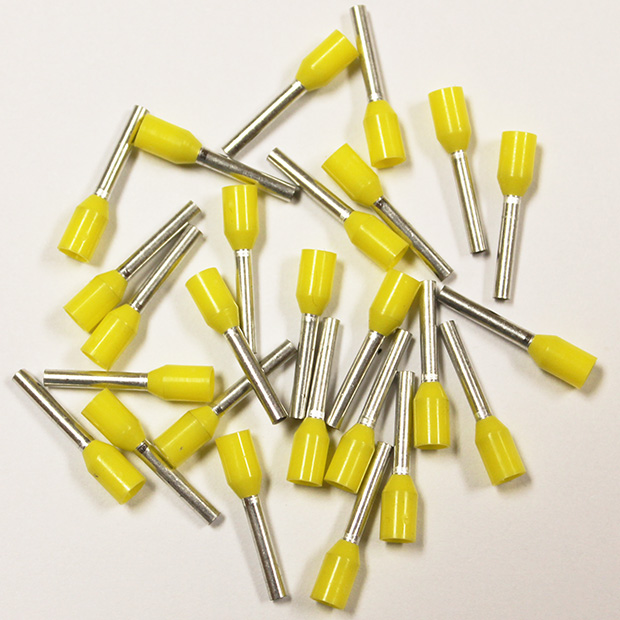 Wire Ferrule, Yellow, AWG 18, 10 mm Barrel, 500 per bag - Image 2