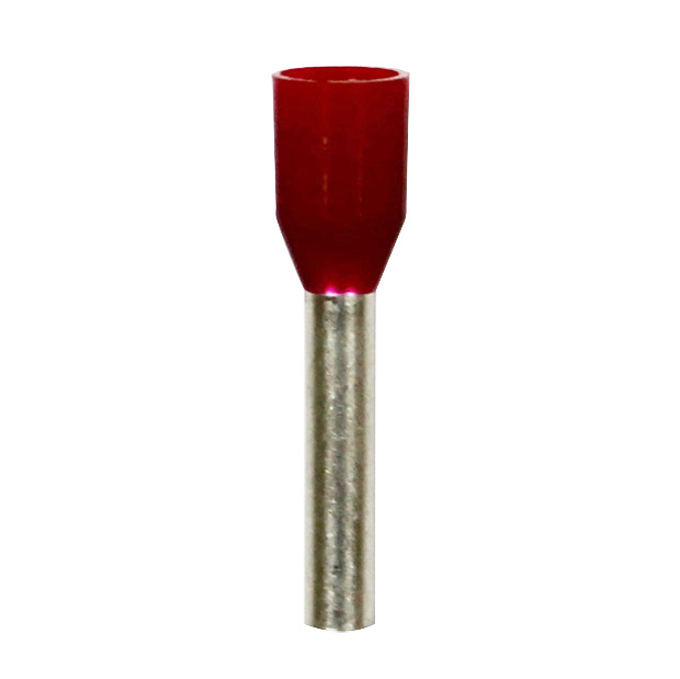 Wire Ferrule, Red, AWG 16, 10 mm Barrel, 500 per bag - Image 1