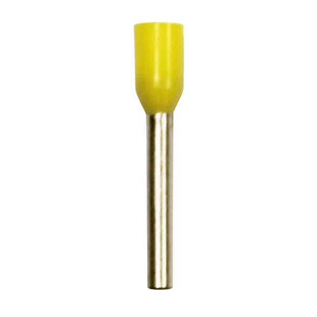 Wire Ferrule, Yellow, AWG 18, 12 mm Barrel, 500 per bag - Image 1