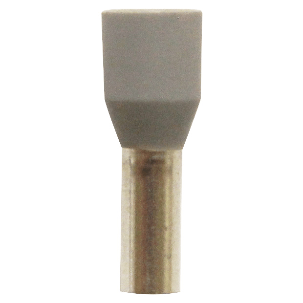 Wire Ferrule, Gray, AWG 12, 8 mm Barrel, 200 per bag - Image 1