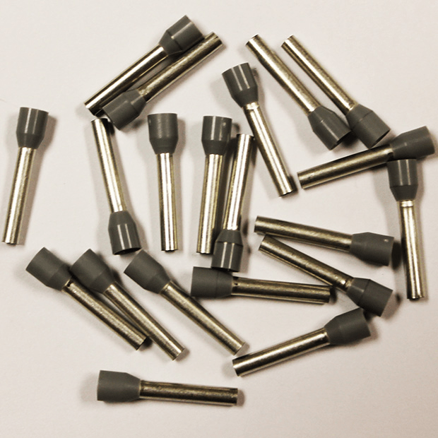 Wire Ferrule, Gray, AWG 12, 18 mm Barrel, 100 per bag - Image 2